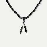 Protectie si Claritate - Colier Mala cu Obsidian si Ciucure Boho